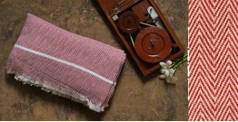 Swavalamban ◉ Handwoven ◉ Cotton Bed Throw ◉  9  { Red }